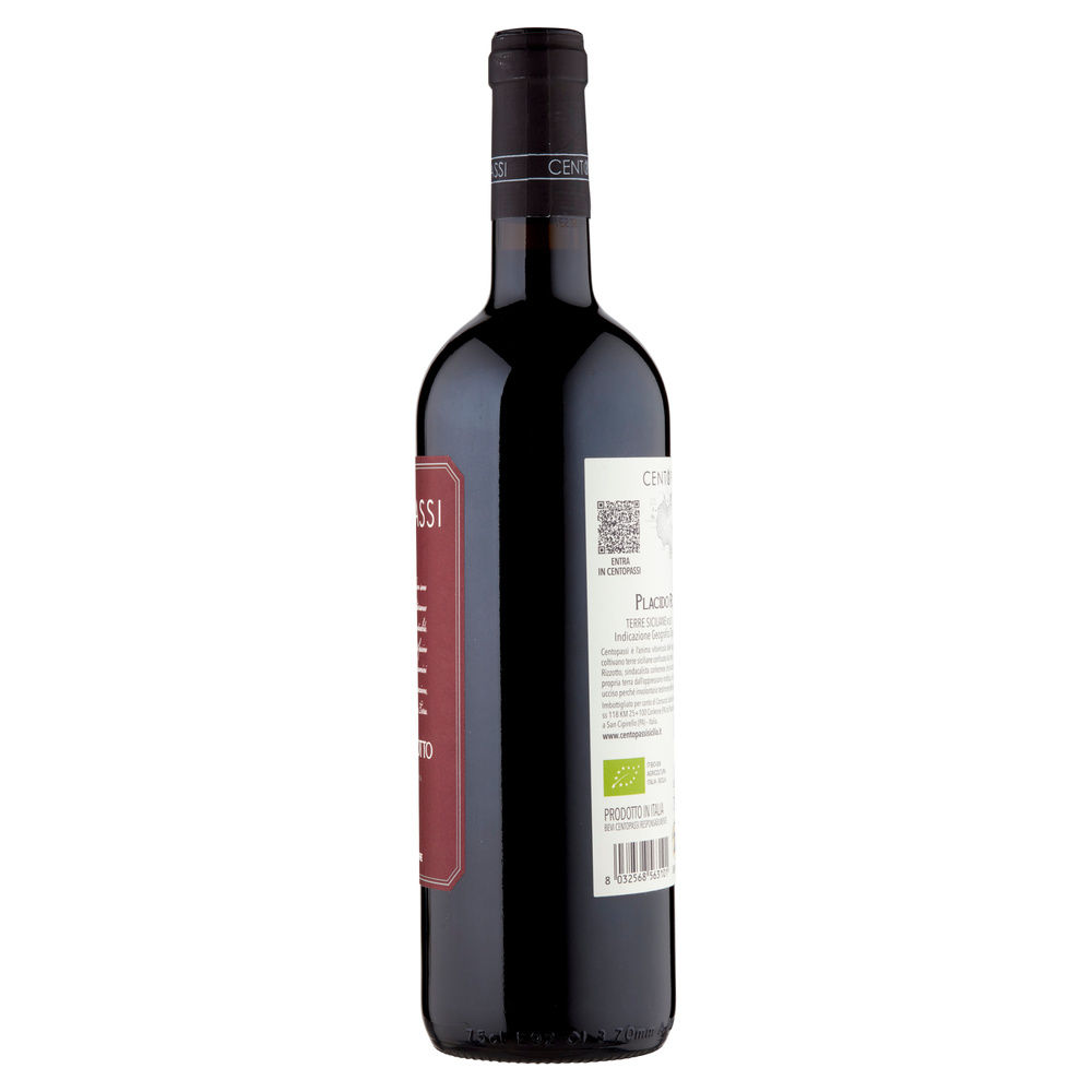 PLACIDO RIZZOTTO ROSSO TERRE SICILIANE IGT BIO LIBERA TERRA CENTOPASSI ML 750 - 3