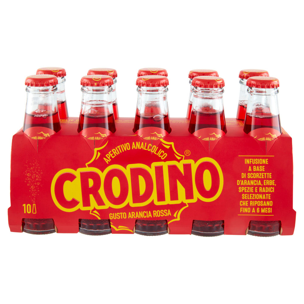 APERITIVO ANALCOLICO CRODINO GUSTO ARANCIA ROSSA CLUSTER ML 100 X 10 - 2