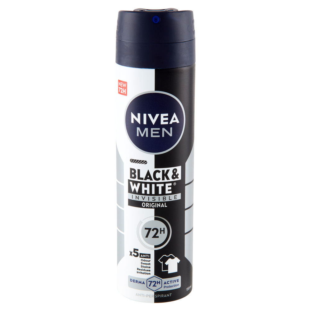 DEODORANTE NIVEA BLACK&WHITE SPRAY MEN ML150 - 2