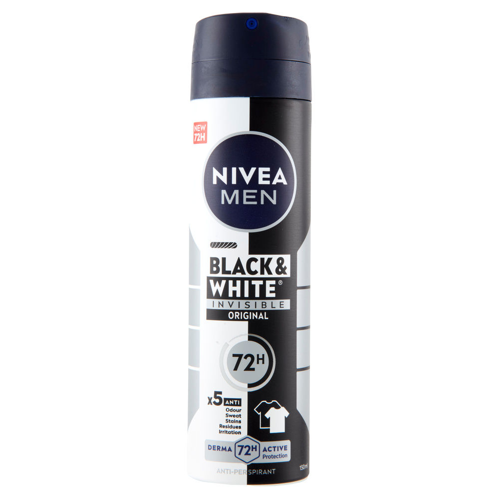 DEODORANTE NIVEA BLACK&WHITE SPRAY MEN ML150 - 3