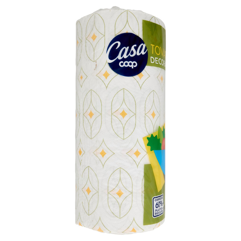 TOVAGLIETTA MONOUSO COOP CASA ROTOLO DECORATA 80 USI FSC PZ 1 - 13