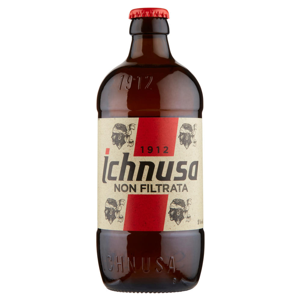 Birra ichnusa non filtrata 5 gradi bottiglia ml.500