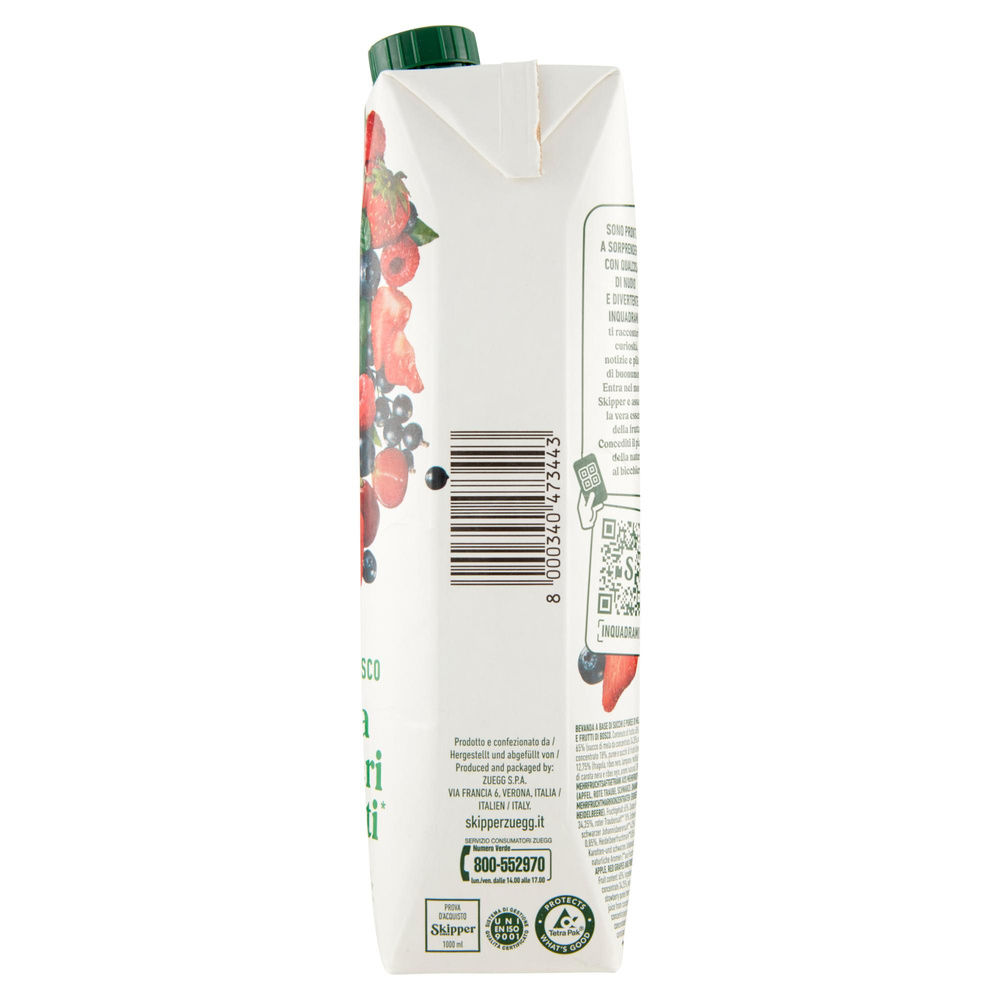 SUCCO SKIPPER FRUTTI DI BOSCO SENZA ZUCCHERO BRICK L 1 - 4