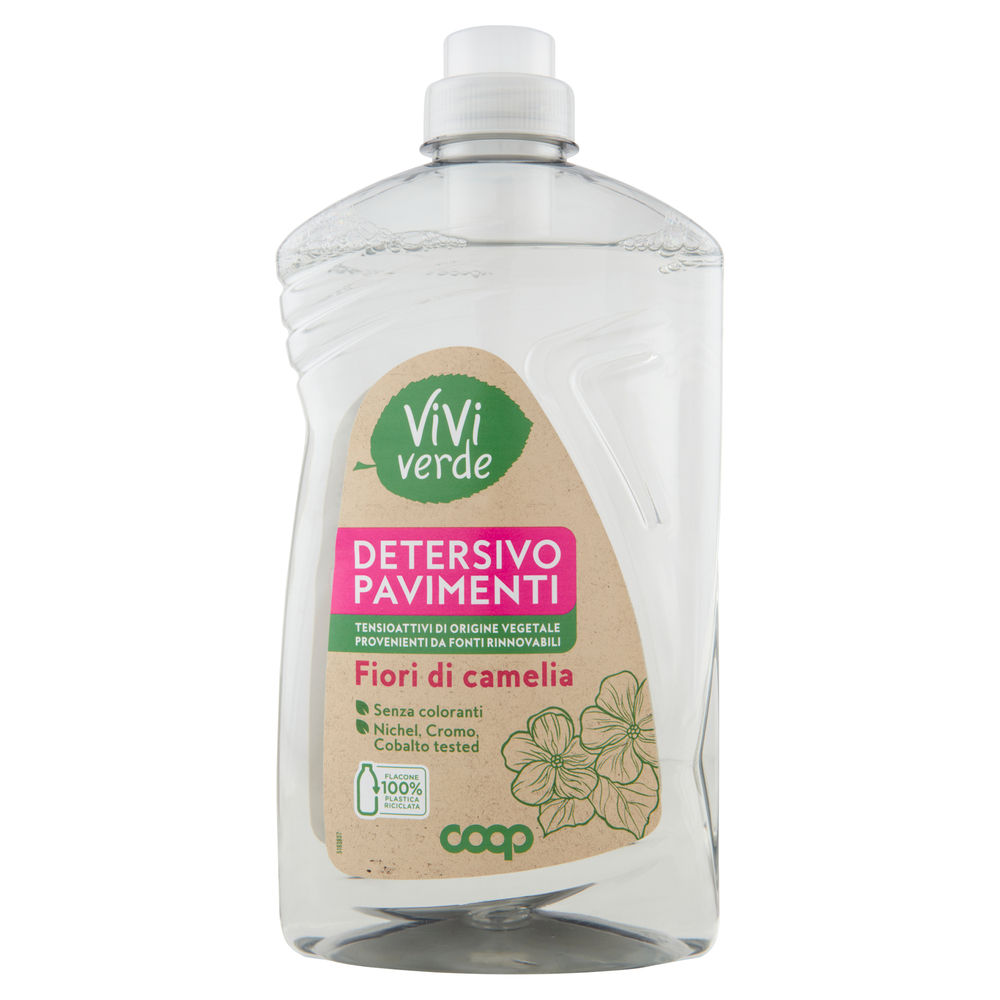 Detersivo per pavimenti coop vivi verde fiori di camelia flacone l 1