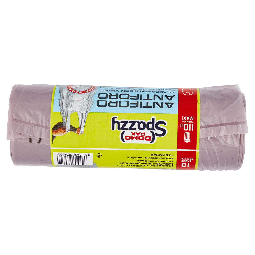 SACCHI NETTEZZA RACCOLTA DIFFER.DOMOPAK SPAZZY VIOLA TRASPAR.LT110 CM70X120 PZ10 - 2