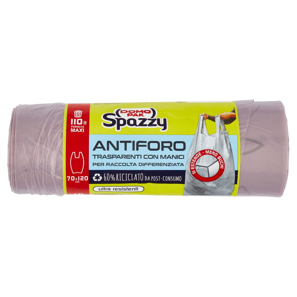 SACCHI NETTEZZA RACCOLTA DIFFER.DOMOPAK SPAZZY VIOLA TRASPAR.LT110 CM70X120 PZ10 - 0