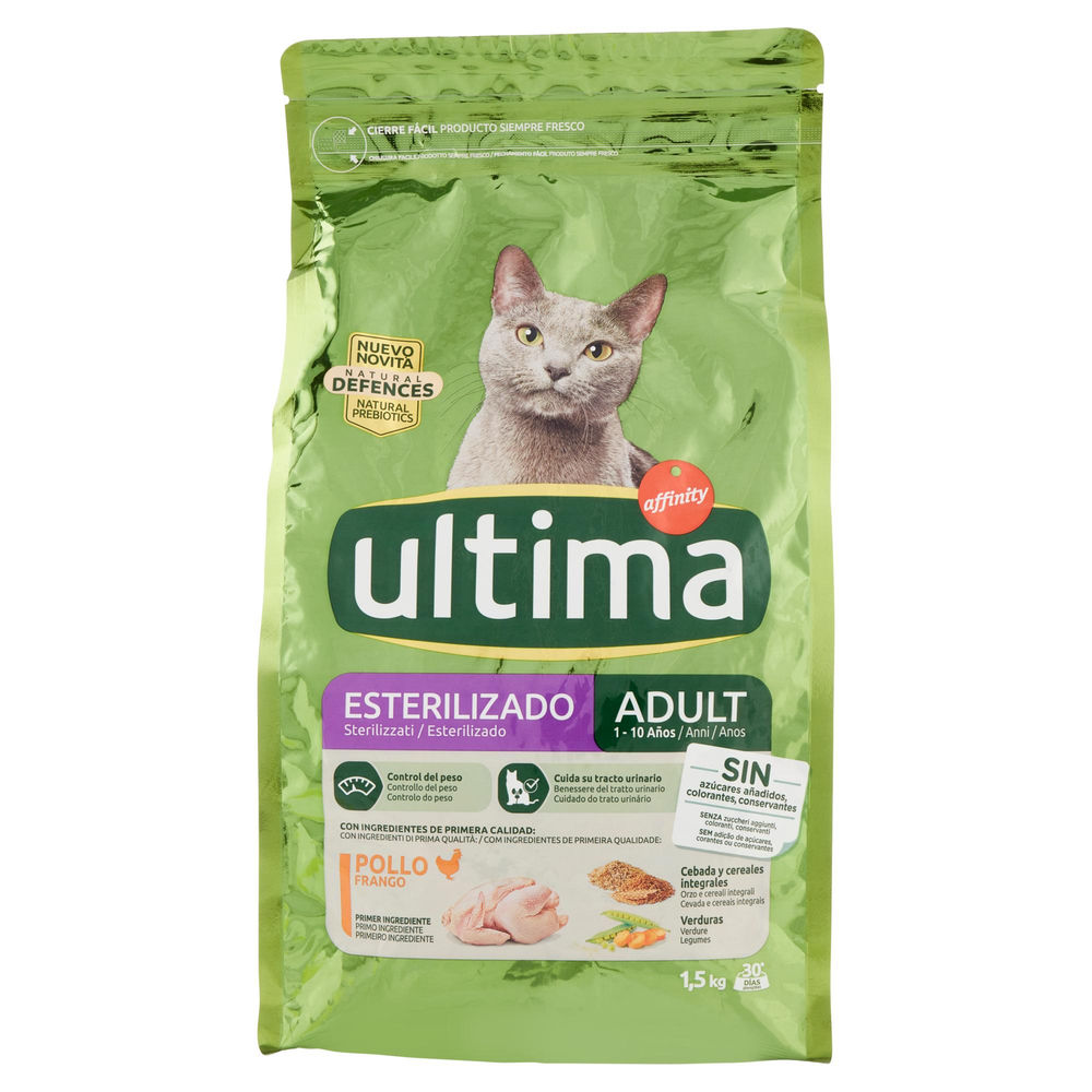 Secco gatto ultima  sterilizzato pollo sacchetto kg 1,5