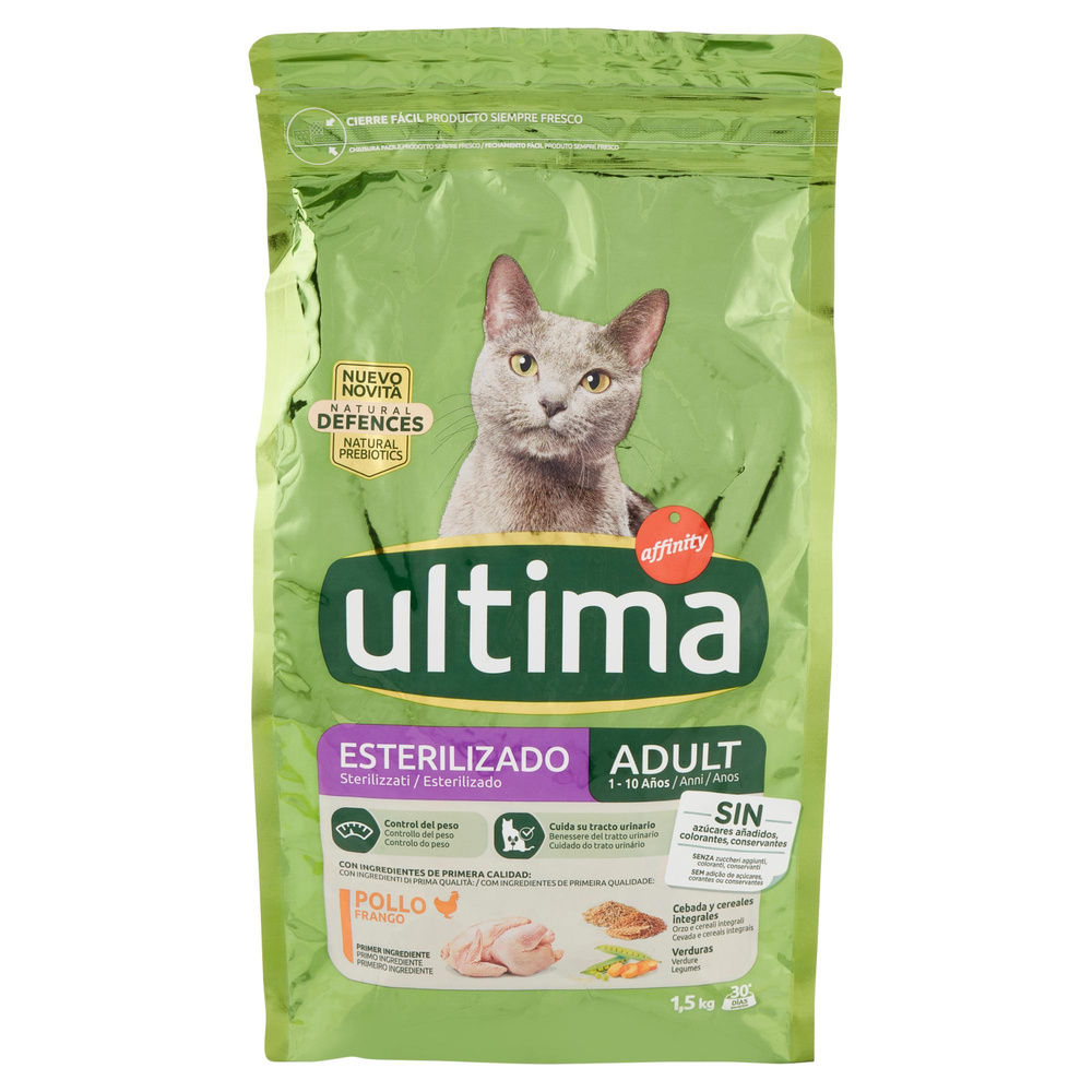 SECCO GATTO ULTIMA  STERILIZZATO POLLO SACCHETTO KG 1,5 - 7