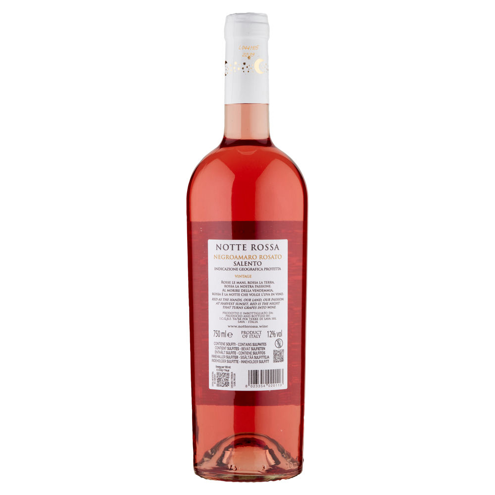 NEGROAMARO ROSATO SALENTO IGP NOTTE ROSSA  ML.750 - 1