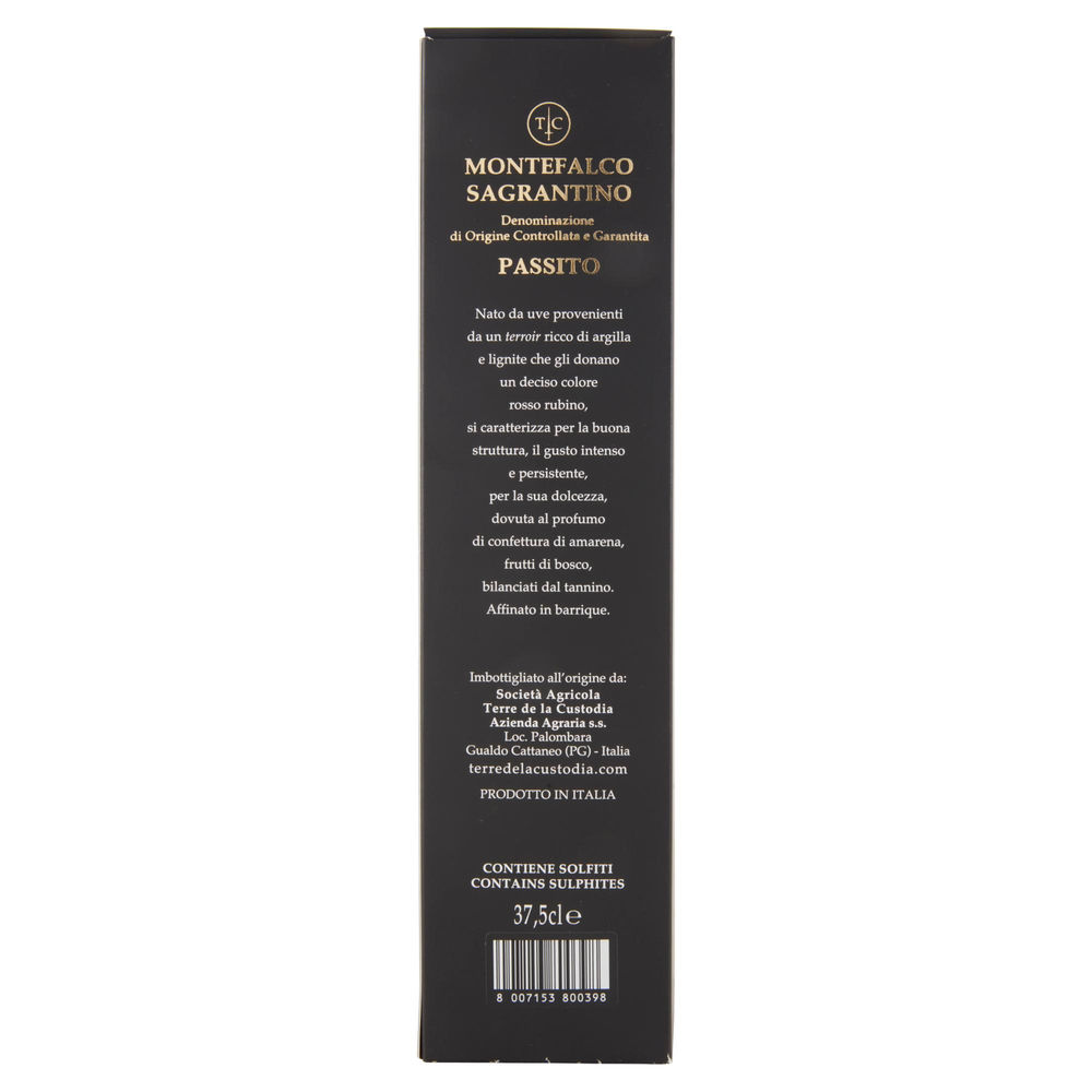 VINO MONTEFALCO SAGRANTINO DOCG PASSITO TERRE DE LA CUSTODIA 375ML - 1