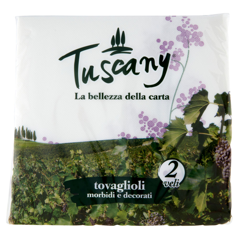 TOVAGLIOLO TUSCANY 38X38 2V 40PZ DECORATO - 0