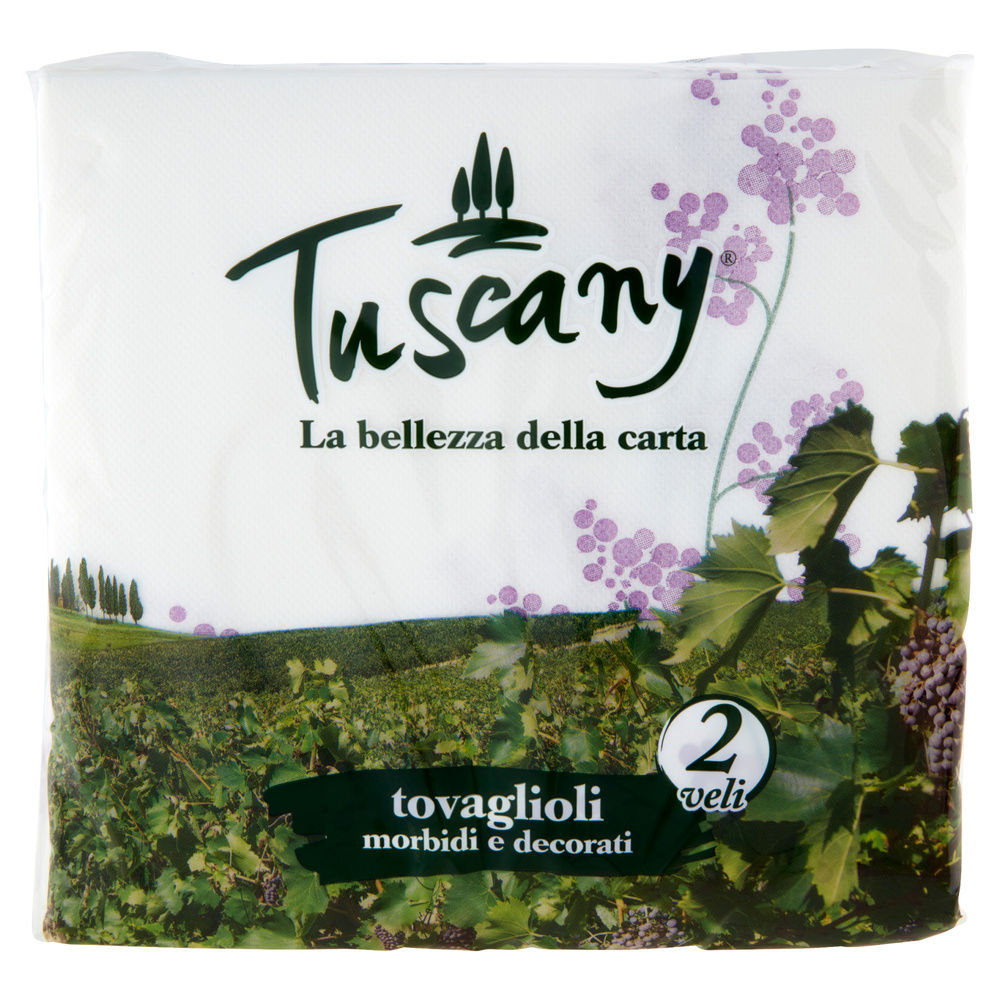 TOVAGLIOLO TUSCANY 38X38 2V 40PZ DECORATO - 2