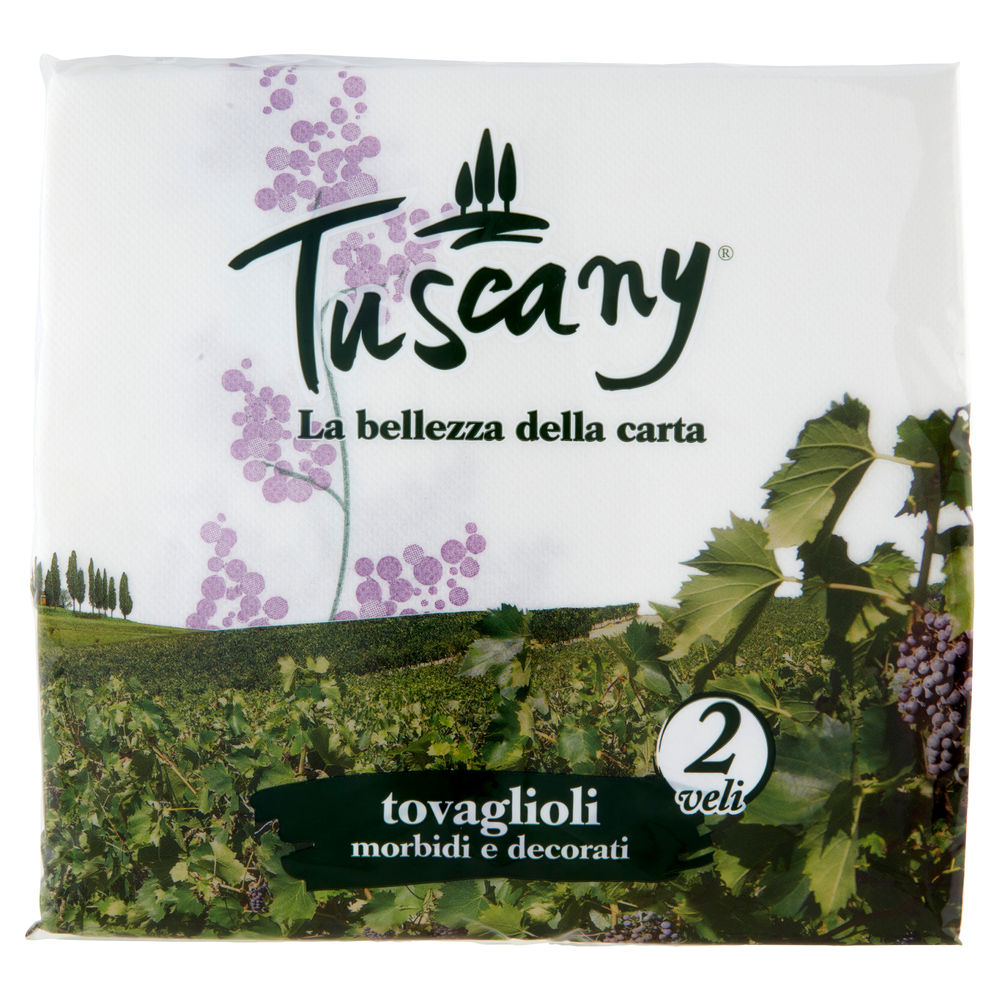 TOVAGLIOLO TUSCANY 38X38 2V 40PZ DECORATO - 1