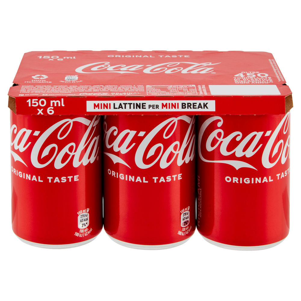 COCA COLA LATTINA CLUSTER ML 150 X 6 - 2