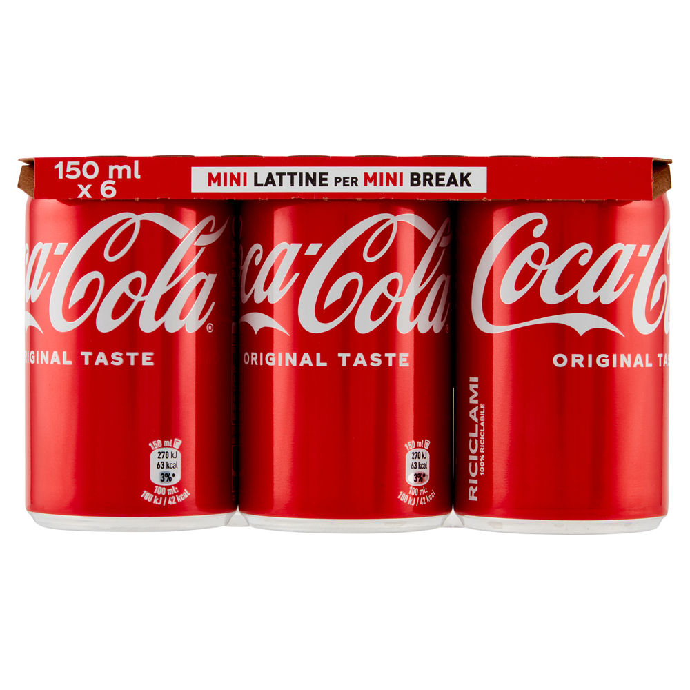 COCA COLA LATTINA CLUSTER ML 150 X 6 - 1