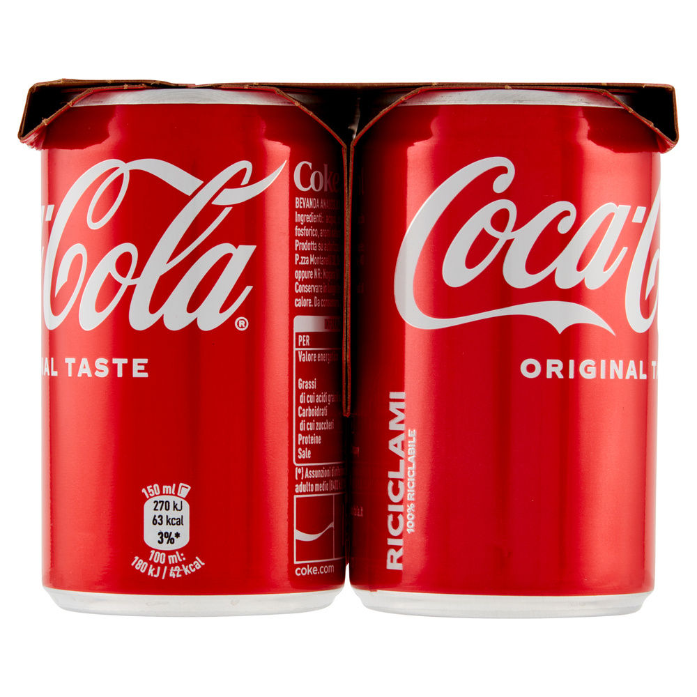 COCA COLA LATTINA CLUSTER ML 150 X 6 - 7