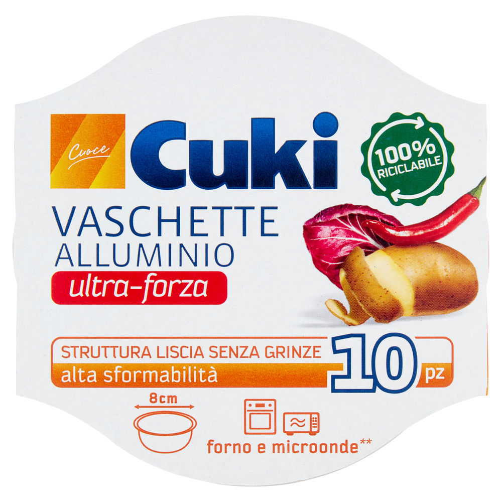 Vaschette alluminio ts 21 g - monoporzione cuki pz 10