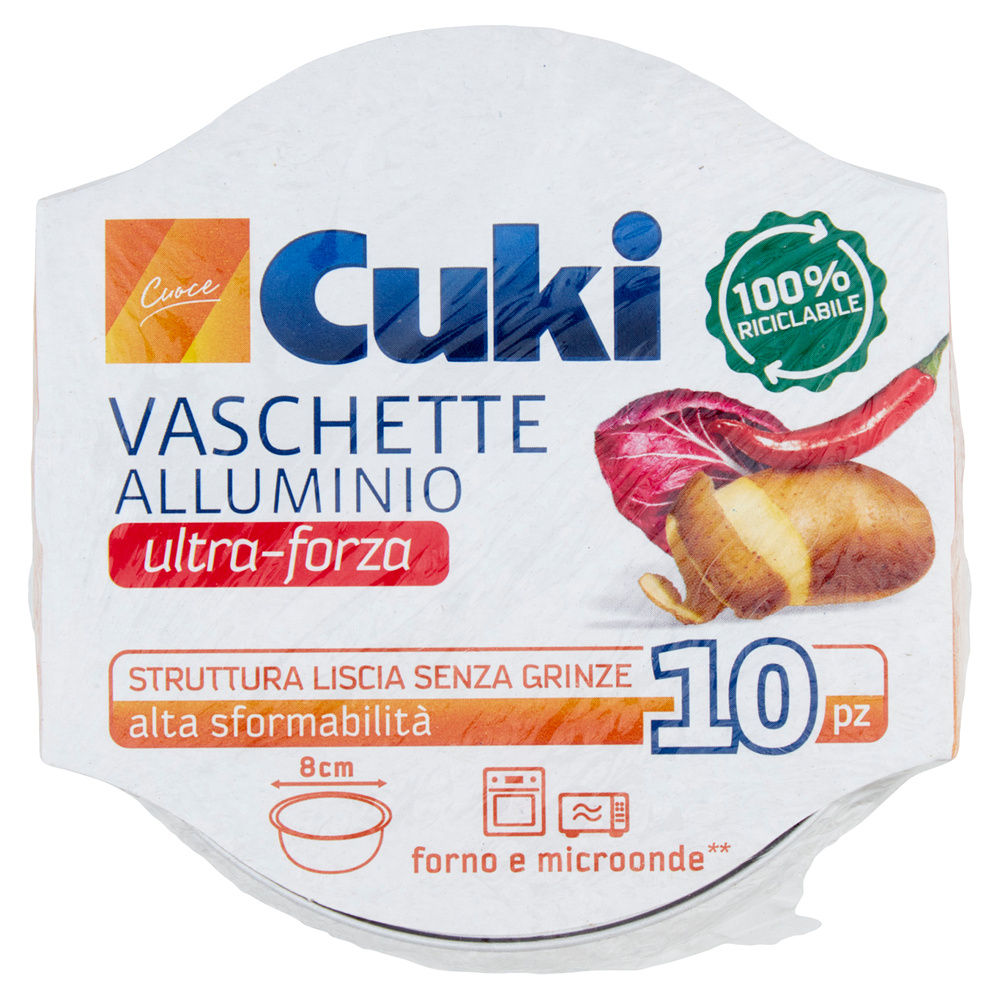 VASCHETTE ALLUMINIO TS 21 G - MONOPORZIONE CUKI PZ 10 - 2