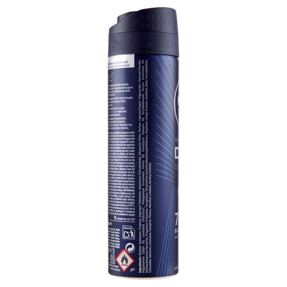 DEODORANTE NIVEA DEO DEEP BLACK CARBON SPRAY ML150 - 3
