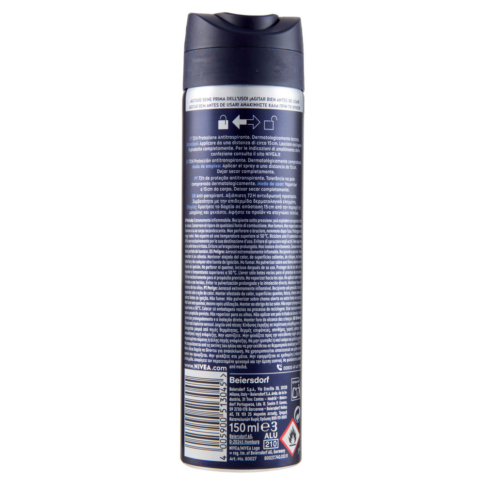 DEODORANTE NIVEA DEO DEEP BLACK CARBON SPRAY ML150 - 1