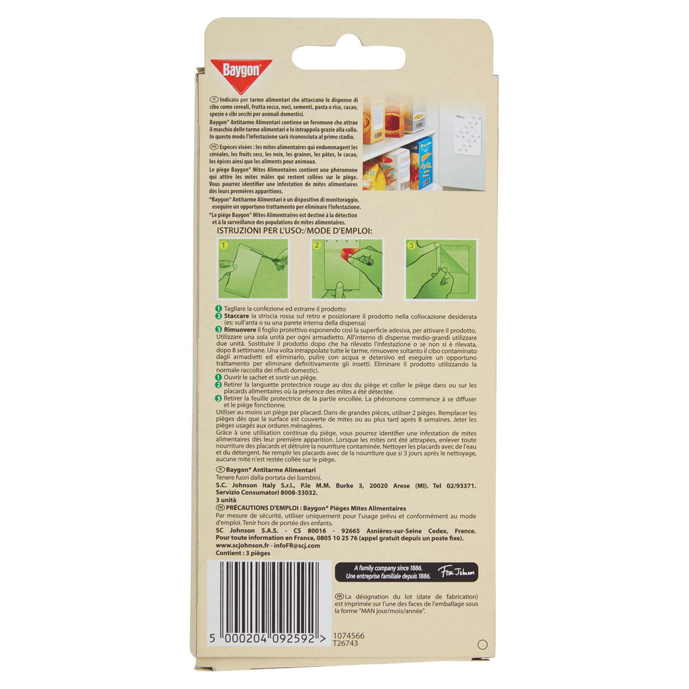 ANTITARME ALIMENTARI BAYGON KITCHEN DEFENSE PZ. 3 - 1