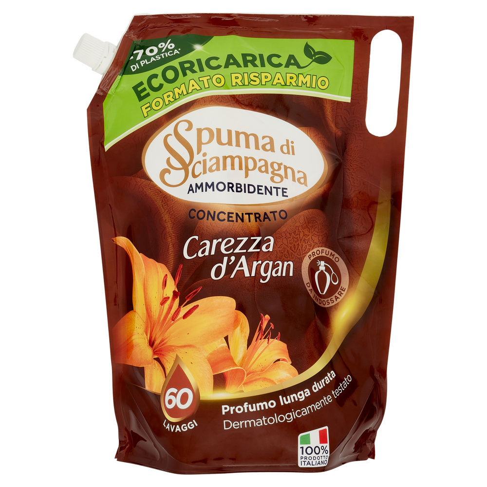 AMMORBIDENTE CONCENTRATO SPUMA DI SCIAMPAGNA ECORIC.CAREZZA ARGAN 60LAV ML 1200 - 2