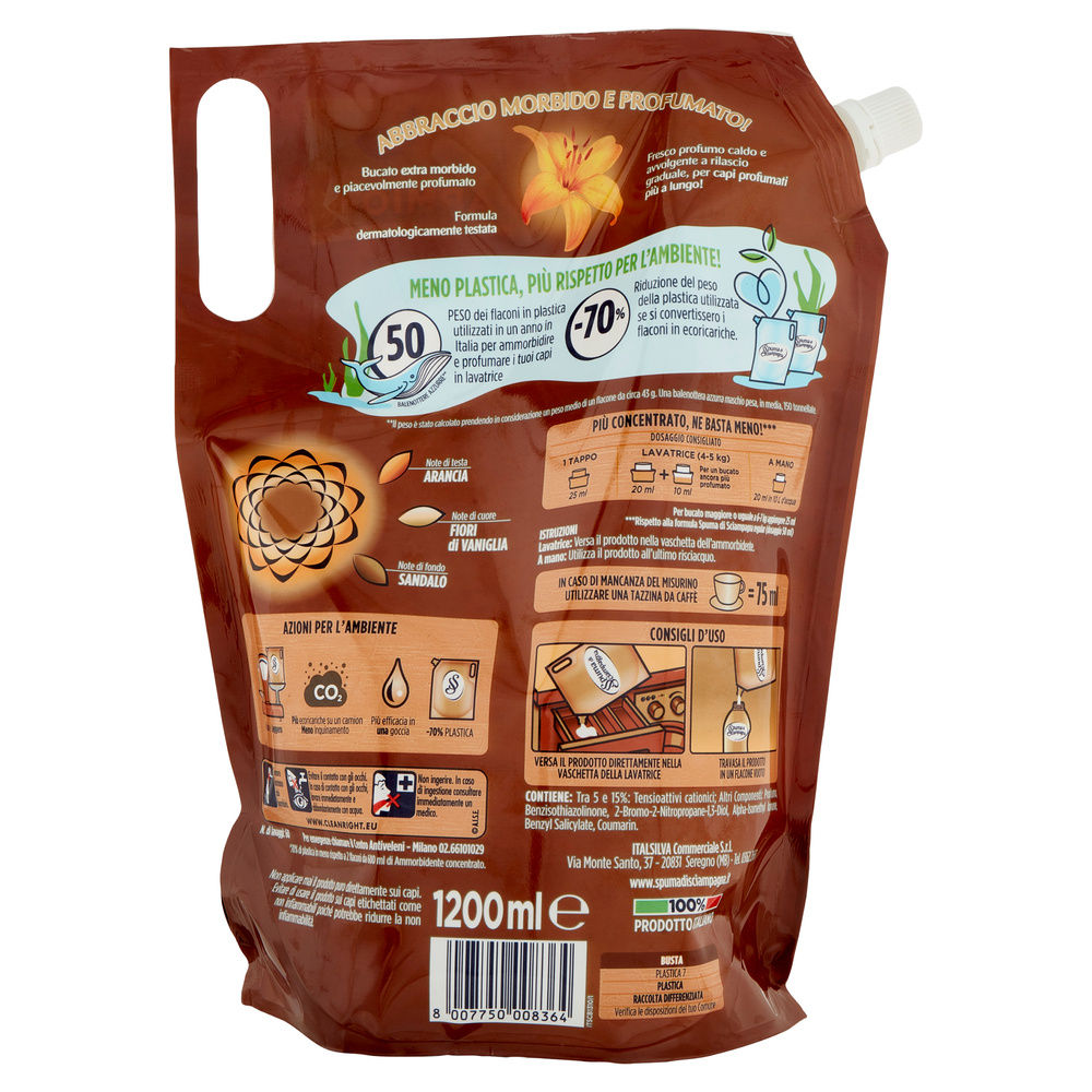 AMMORBIDENTE CONCENTRATO SPUMA DI SCIAMPAGNA ECORIC.CAREZZA ARGAN 60LAV ML 1200 - 1