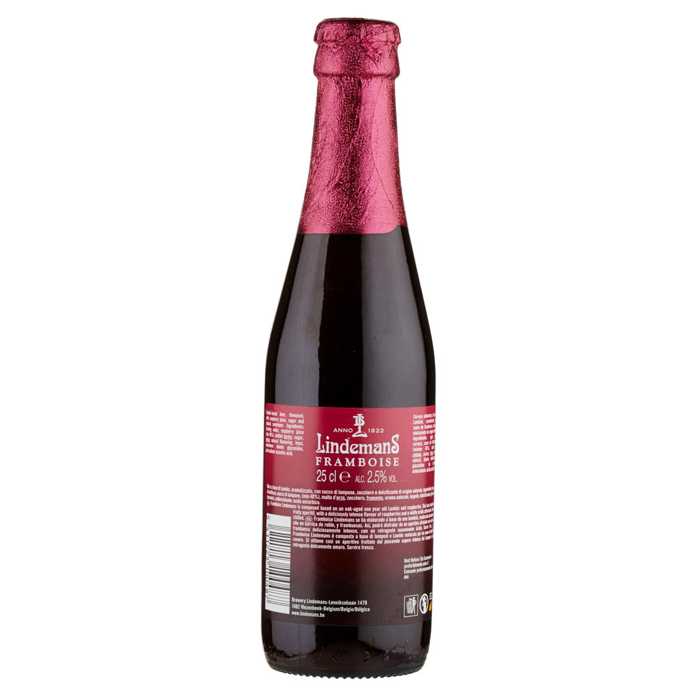BIRRA LINDEMANS FRAMBOISE 2.5 GRADI BOTTIGLIA ML.250 - 1