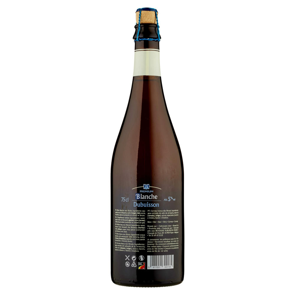 BIRRA DUBUISSON BLANCHE 5 GRADI BOTTIGLIA ML 750 - 1
