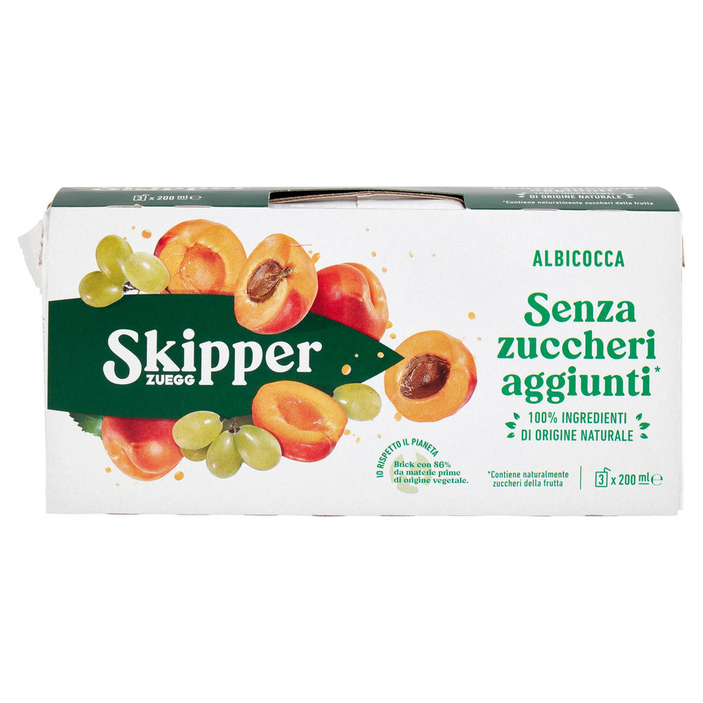 SUCCO ALBICOCCA SENZA ZUCCHERI SKIPPER CLUSTER BRIK ML 200 X 3 - 3