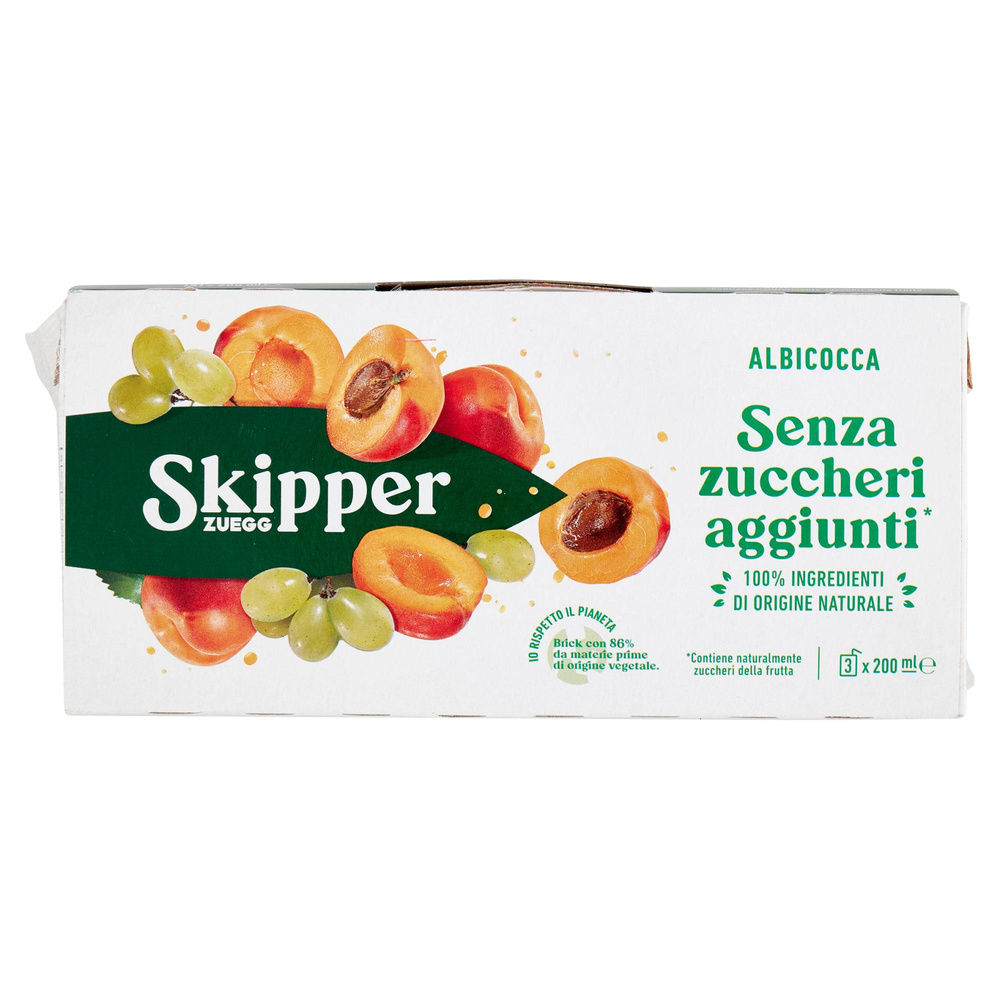 SUCCO ALBICOCCA SENZA ZUCCHERI SKIPPER CLUSTER BRIK ML 200 X 3 - 5