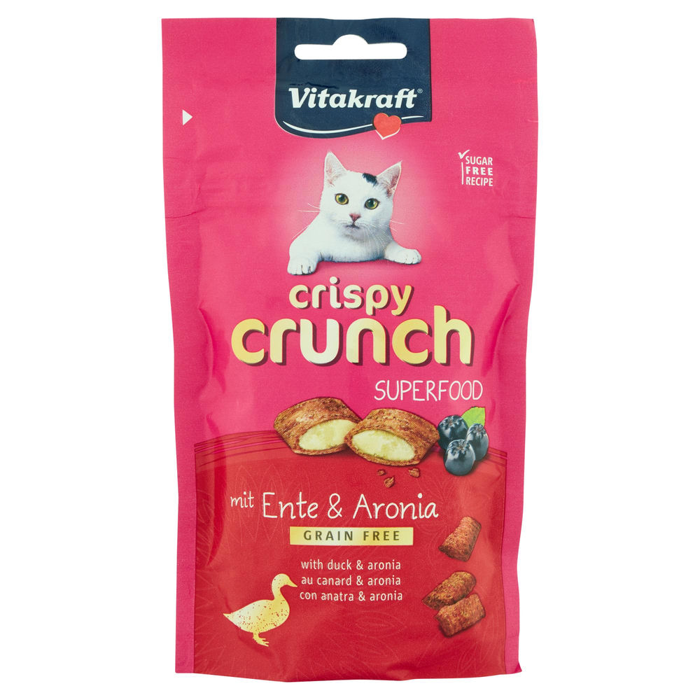 Snack gatto crispy crunch, anatra+b.d.aronia, vitakraft 60g,