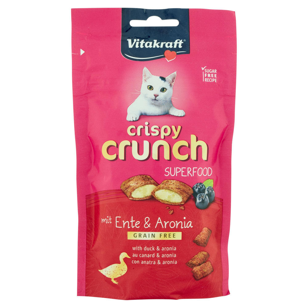 SNACK GATTO CRISPY CRUNCH, ANATRA+B.D.ARONIA, VITAKRAFT 60G, - 5