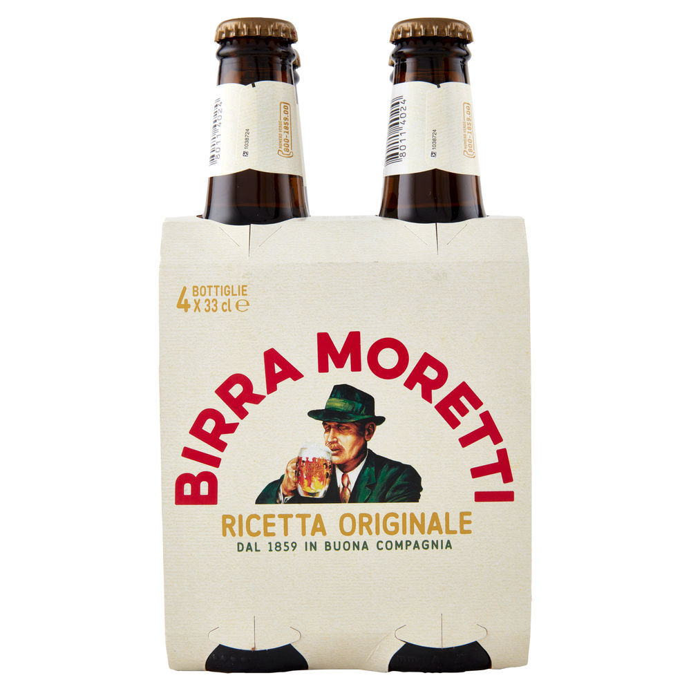 BIRRA MORETTI 4,6 GRADI CLUSTER ML 330 X 4 - 1