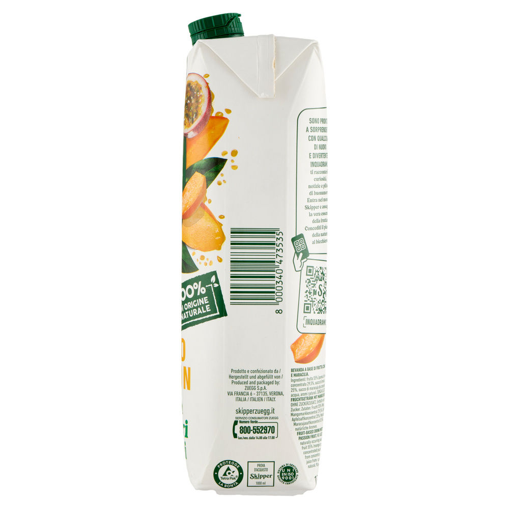SUCCO MANGO E PASSION FRUIT SENZA ZUCCHERO SKIPPER BRICK L 1 - 3