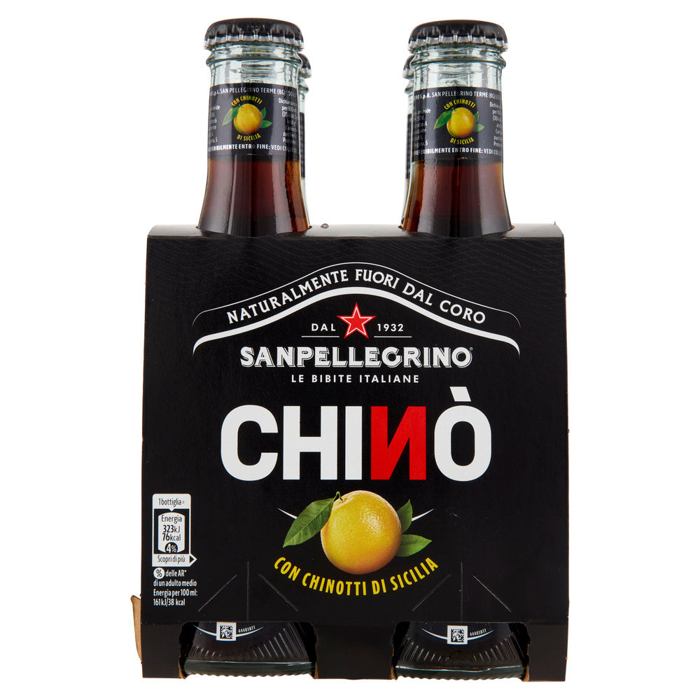 CHINOTTO SANPELLEGRINO CLUSTER VETRO ML 200 X 4 - 4