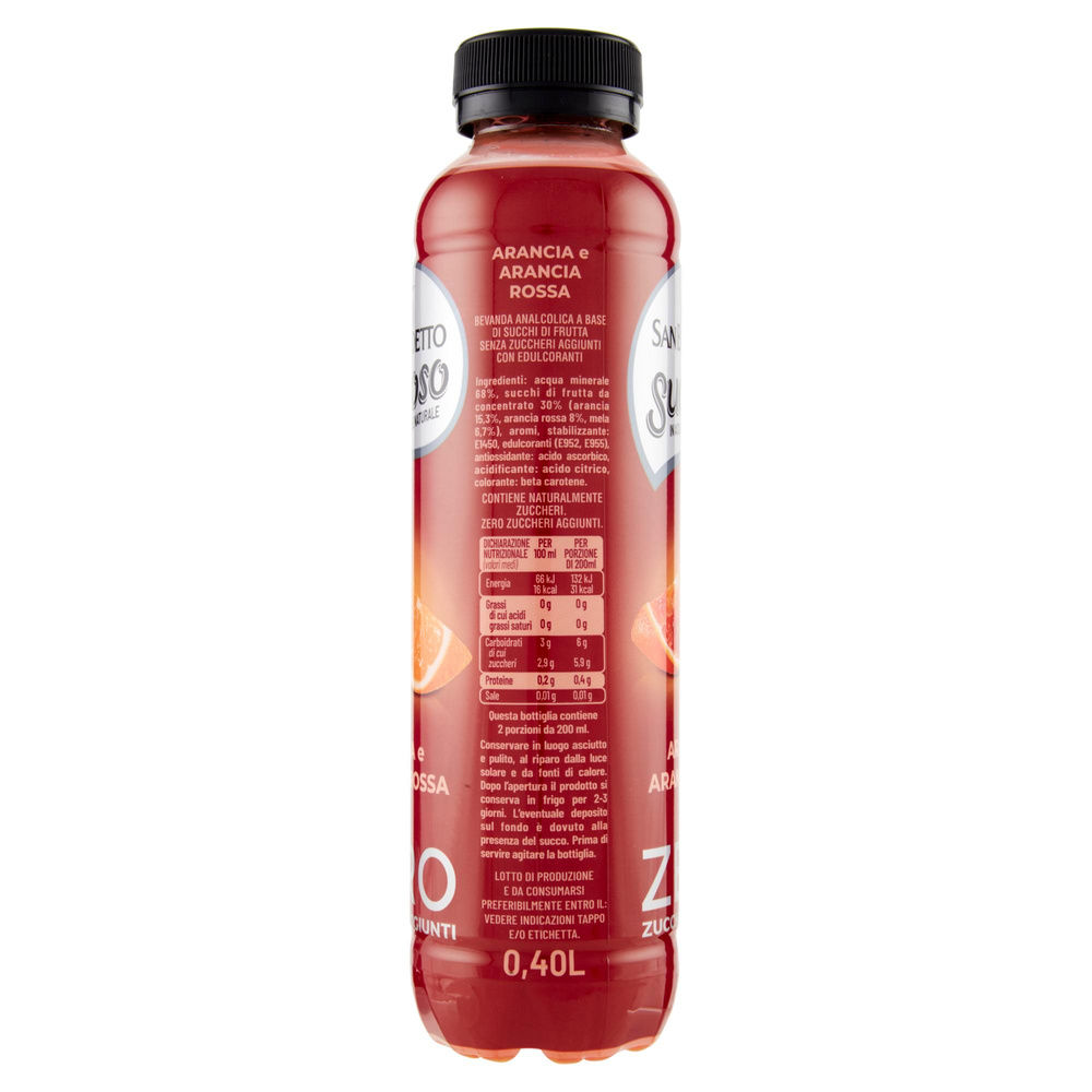 SUCCOSO ZERO ARANCIA ROSSA SAN BENEDETTO PET ML 400 - 4