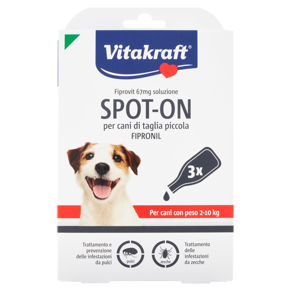 Repelt spot-on fipronil per cani di taglia piccola vitakraft scatola pz. 3