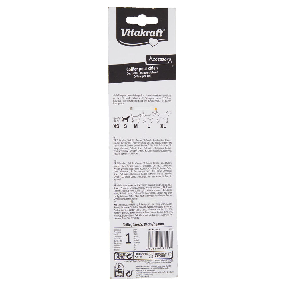 COLLARE NYLON NERO MIS S VITAKRAFT (1.5X38CM) - 1