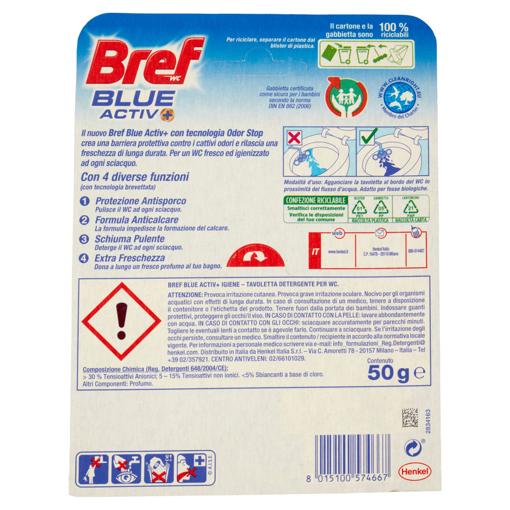 SCHIUMOGENO PER WC BREF POWER ACTIV BLUE ACTIV G 50 - 1