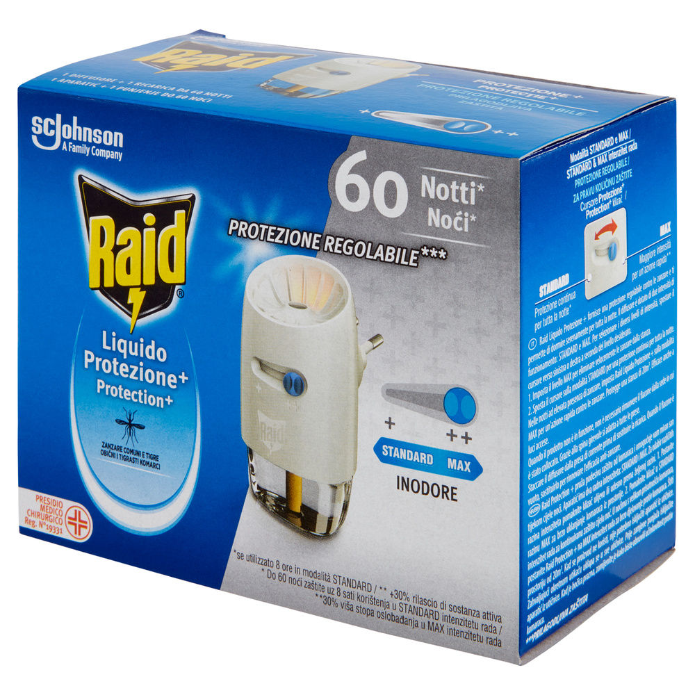 ELETTROEMANATORE+RICARICA RAID LIQUIDO PROTEZIONE PIÙ PZ 1 - 7