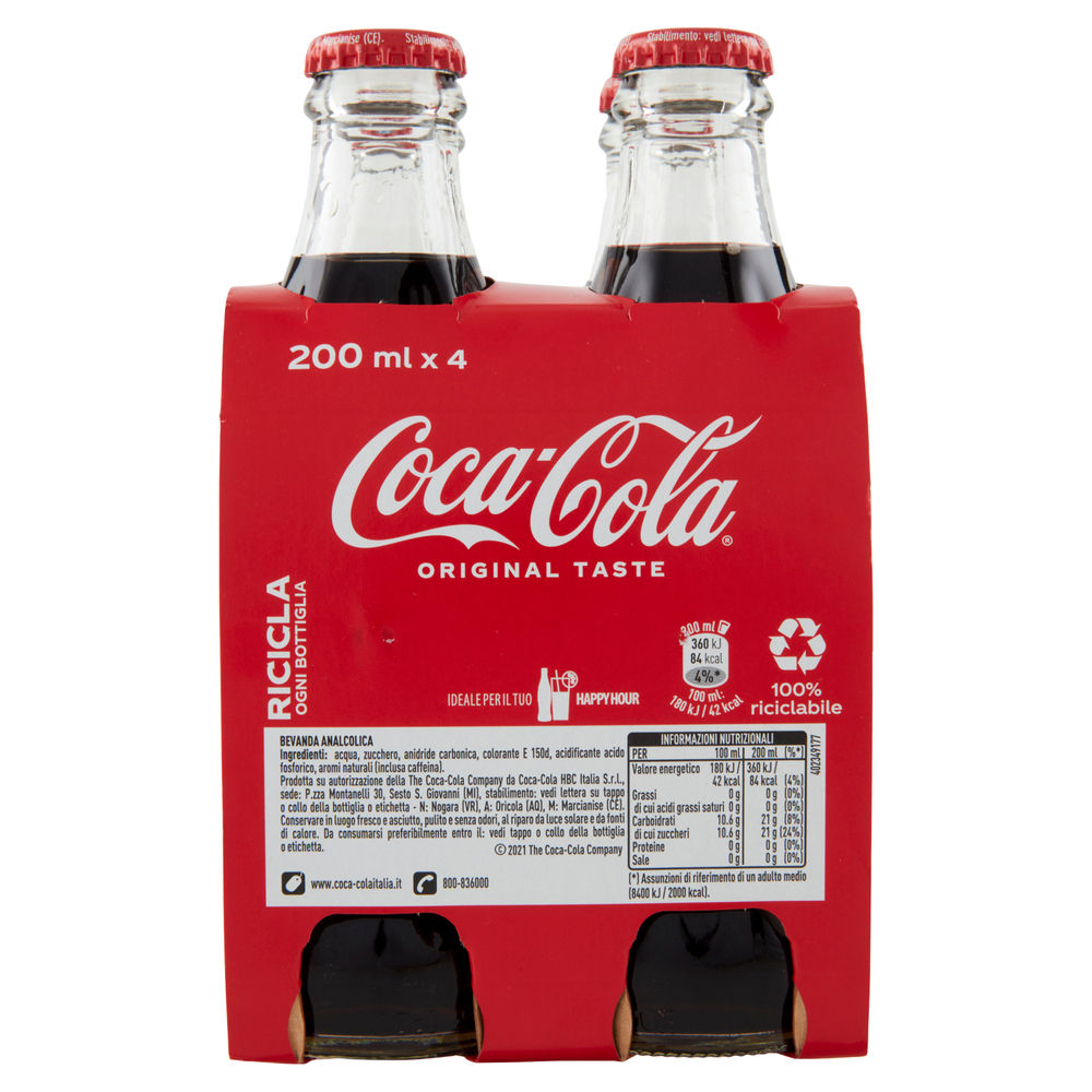 COCA COLA CLUSTER VETRO ML 200 X 4 - 1