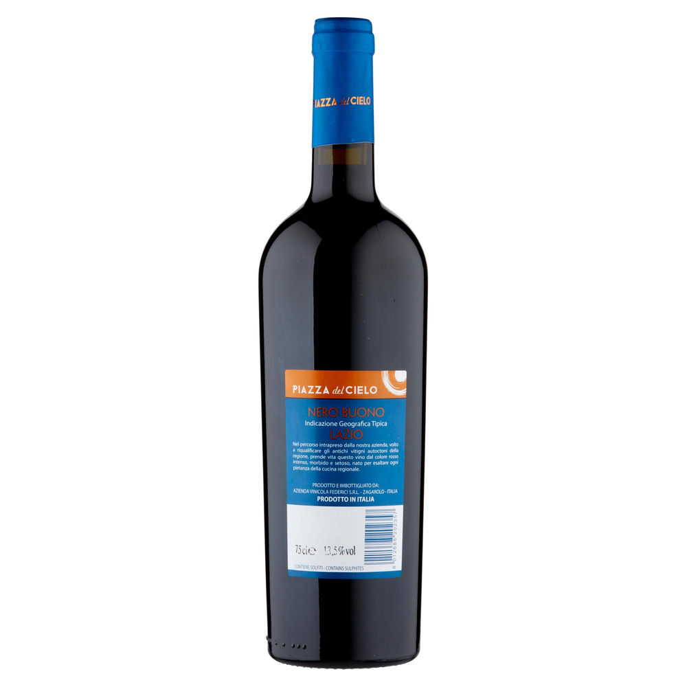 VINO NERO BUONO IGT ROSSO LAZIO PIAZZA DEL CIELO 75CL - 1