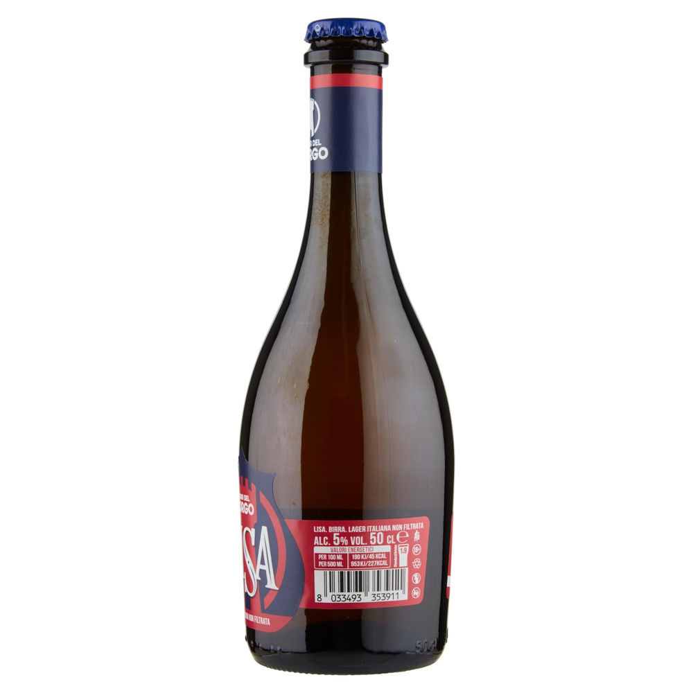 BIRRA DEL BORGO LISA NON FILTRATA 5 GRADI  BOTTIGLIA ML 500 - 6