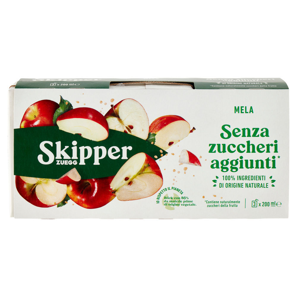 SUCCO MELA SENZA ZUCCHERI SKIPPER CLUSTER BRIK ML 200 X 3 - 2