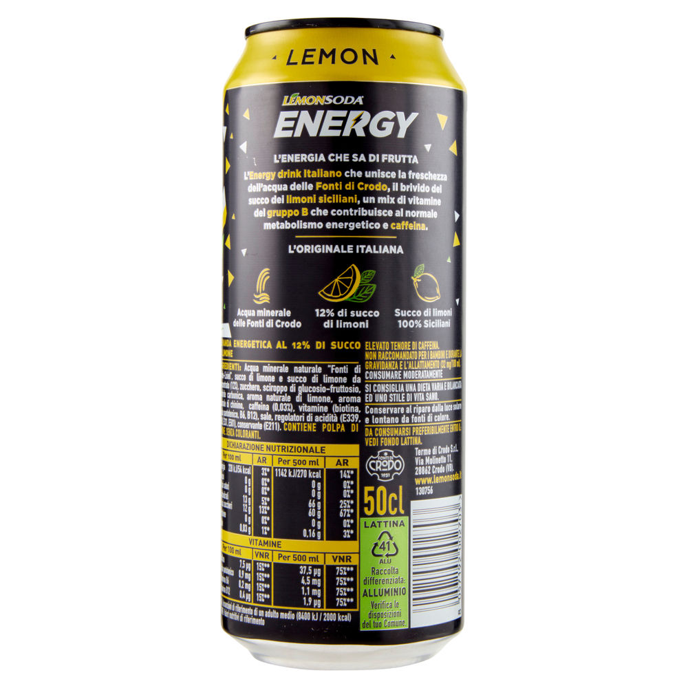 LEMONSODA ENERGY ACTIVATOR LEMON ORIGINAL LATTINA ML 500 - 1