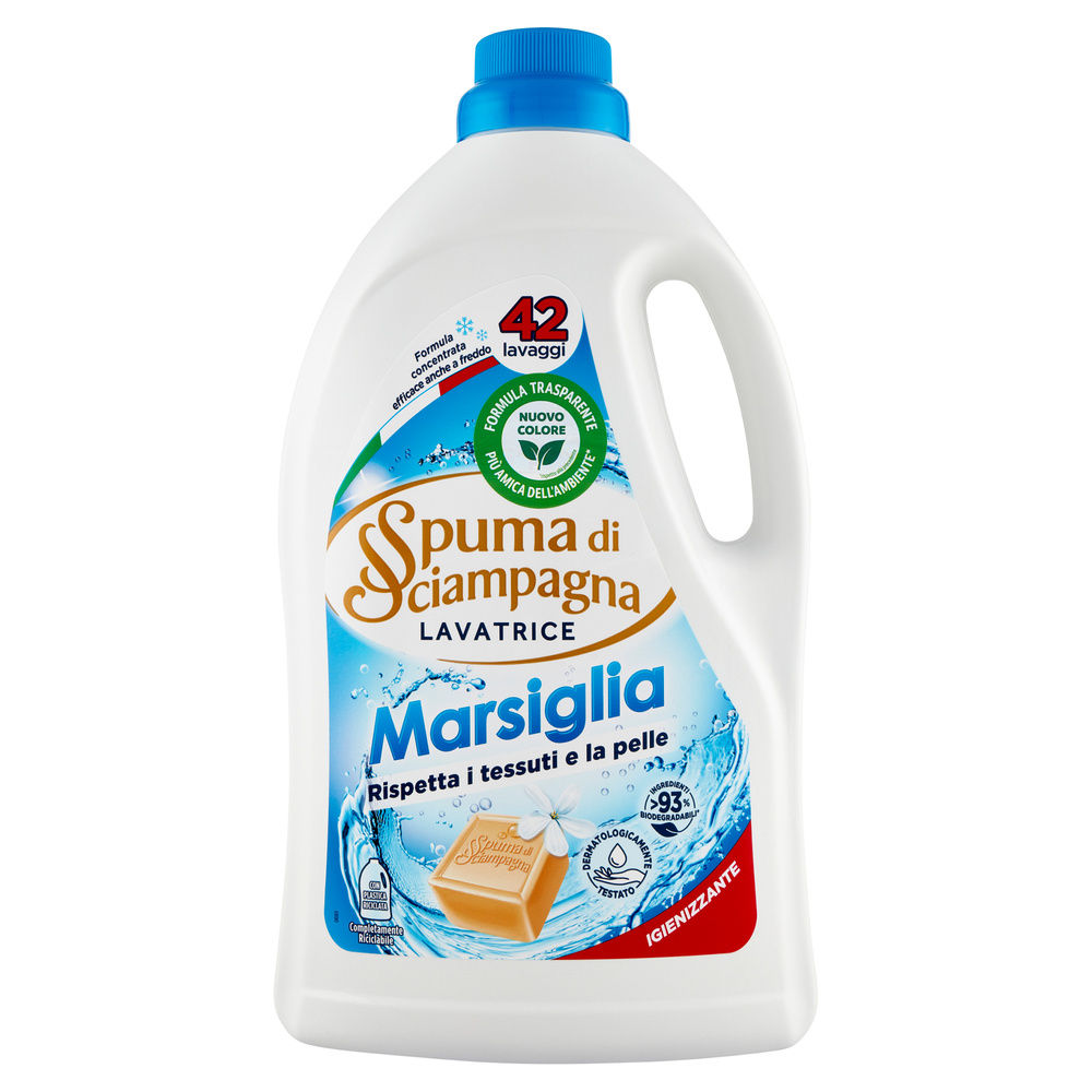 DETERSIVO LAVATRICE LIQUIDO SPUMA DI SCIAMPAGNA MARSIGLIA 42LAV L 1,89 - 0