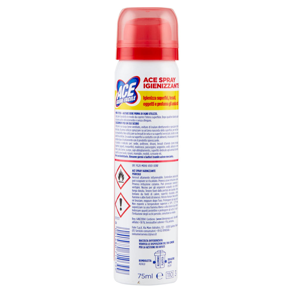 IGIENIZZANTE A SECCO SPRAY ACE IGIENE FACILE ML 75 - 1