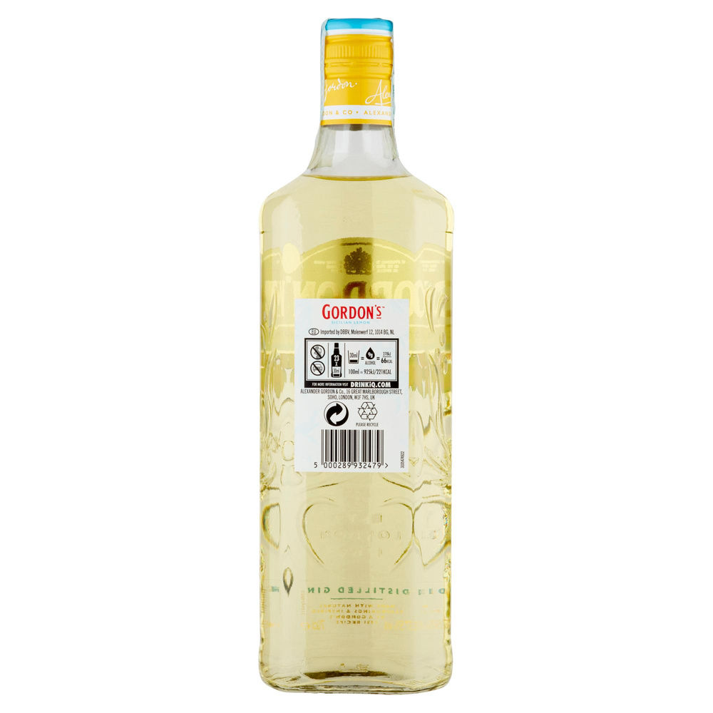 GIN GORDON'S SICILY LEMON 37,5 GRADI BOTTIGLIA ML 700 - 1
