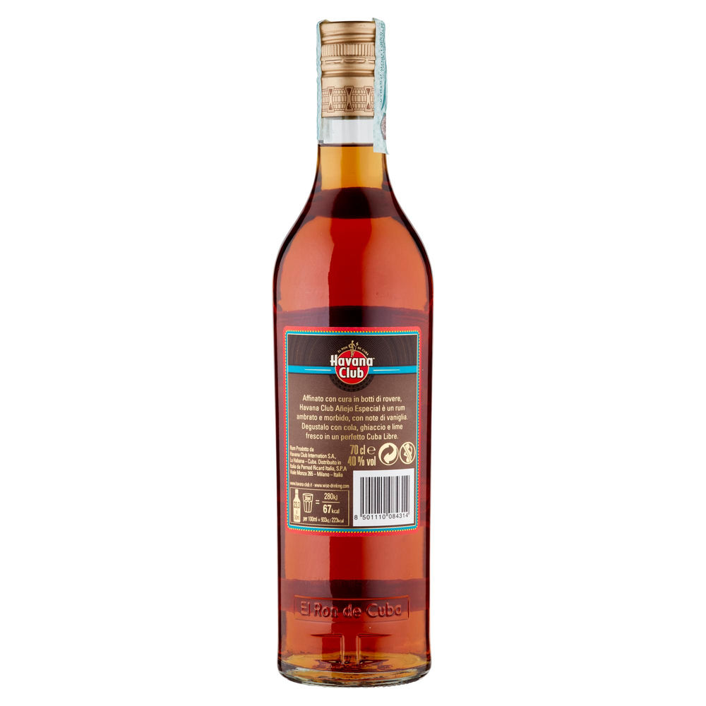 RUM HAVANA CLUB  ESPECIAL 40 GRADI BOTTIGLIA ML 700 - 1